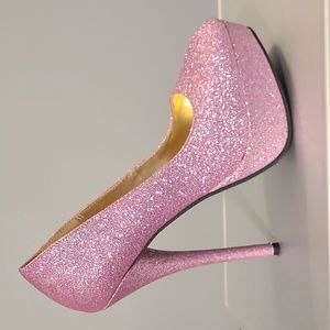 Pink Glitter Heels